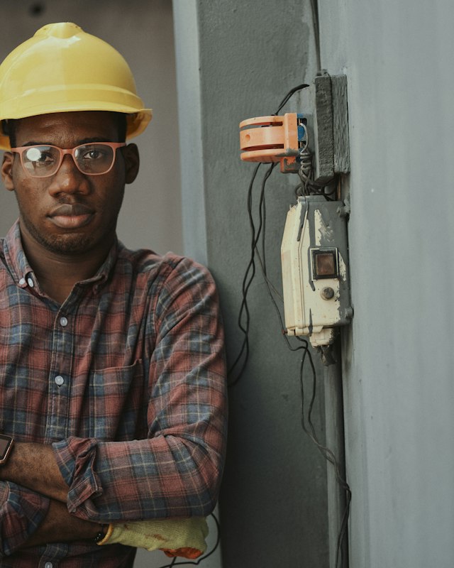 Electrician on site